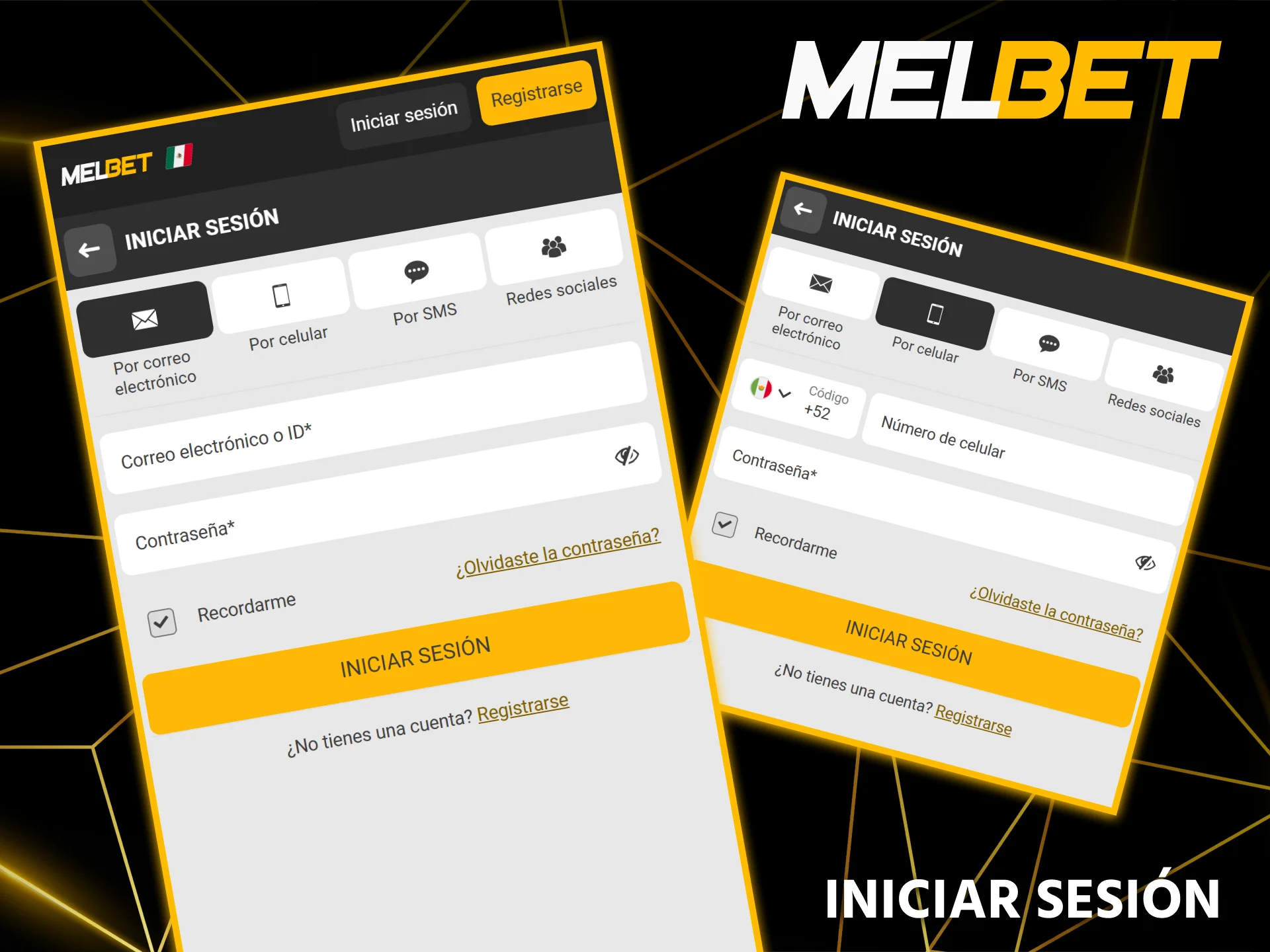 Puedes acceder rápidamente a tu cuenta de Melbet a través de correo electrónico, teléfono o redes sociales.
