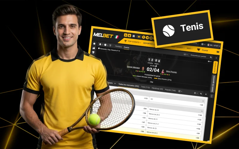 Vive la emoción del tenis profesional realizando apuestas seguras en Melbet.