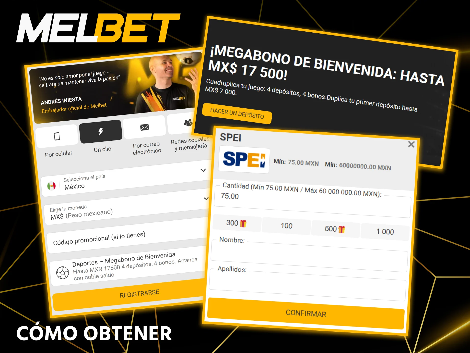Aprenda cómo obtener su bono de bienvenida cumpliendo con el depósito mínimo requerido en las bases promocionales de Melbet.