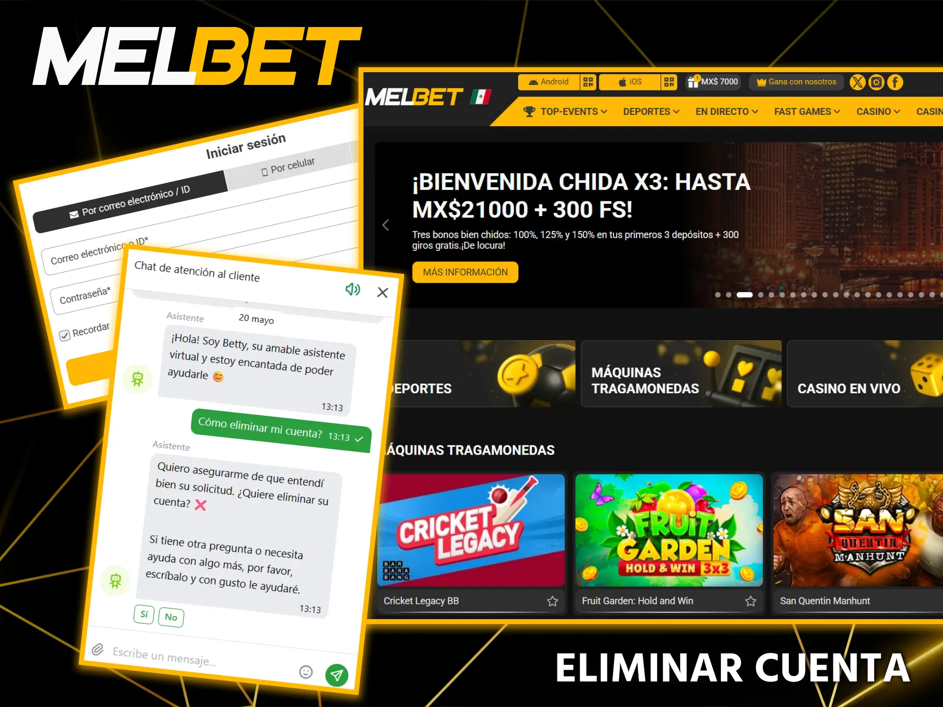 Conozca los pasos y elimine su cuenta de Melbet si es necesario de forma permanente.
