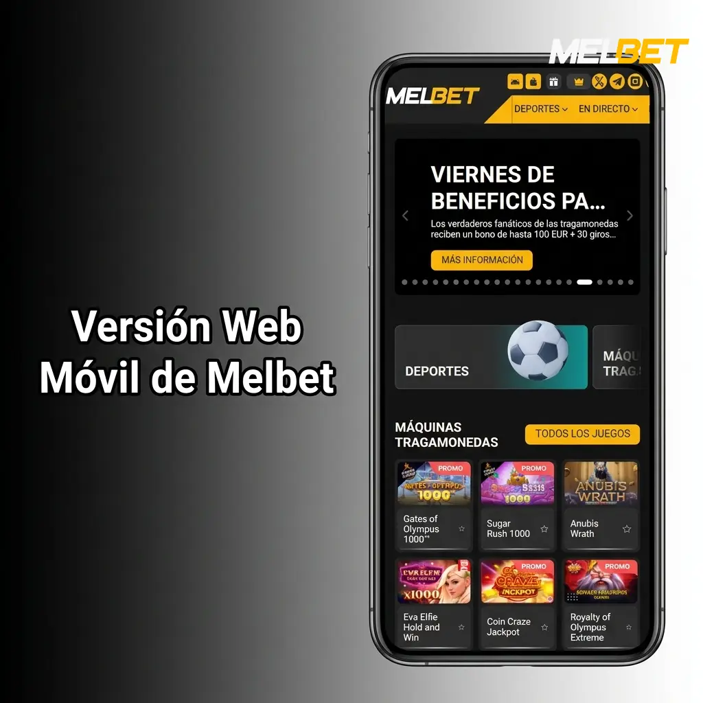 Versión web móvil de Melbet accesible desde cualquier navegador en smartphone sin descargar apps